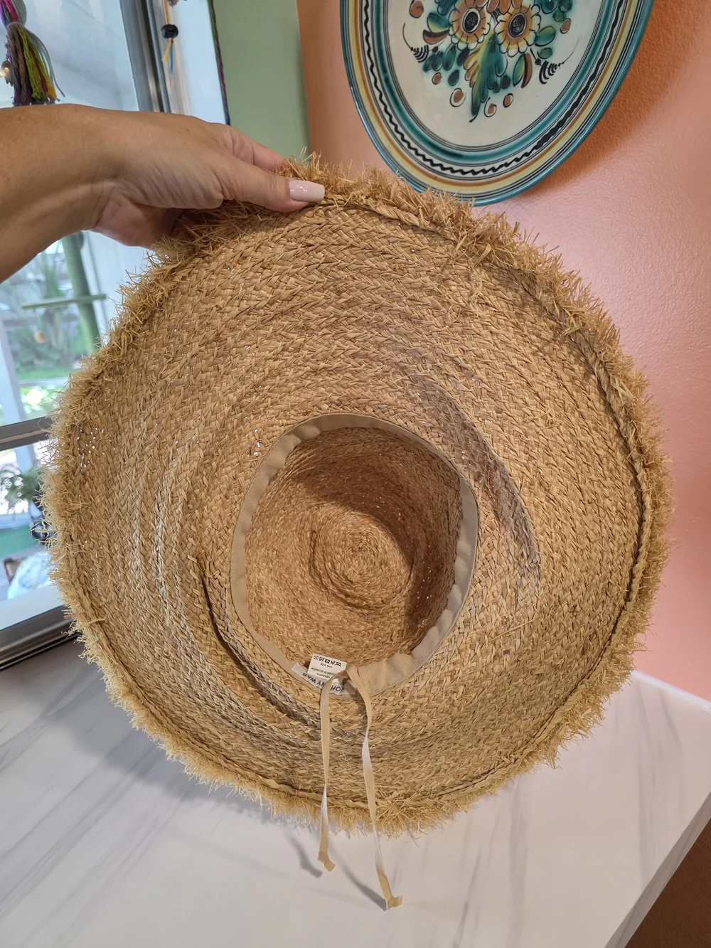 Johnny Was Dreamer Braided Raffia Fringe Hat Straw Boho Vacation Luxury